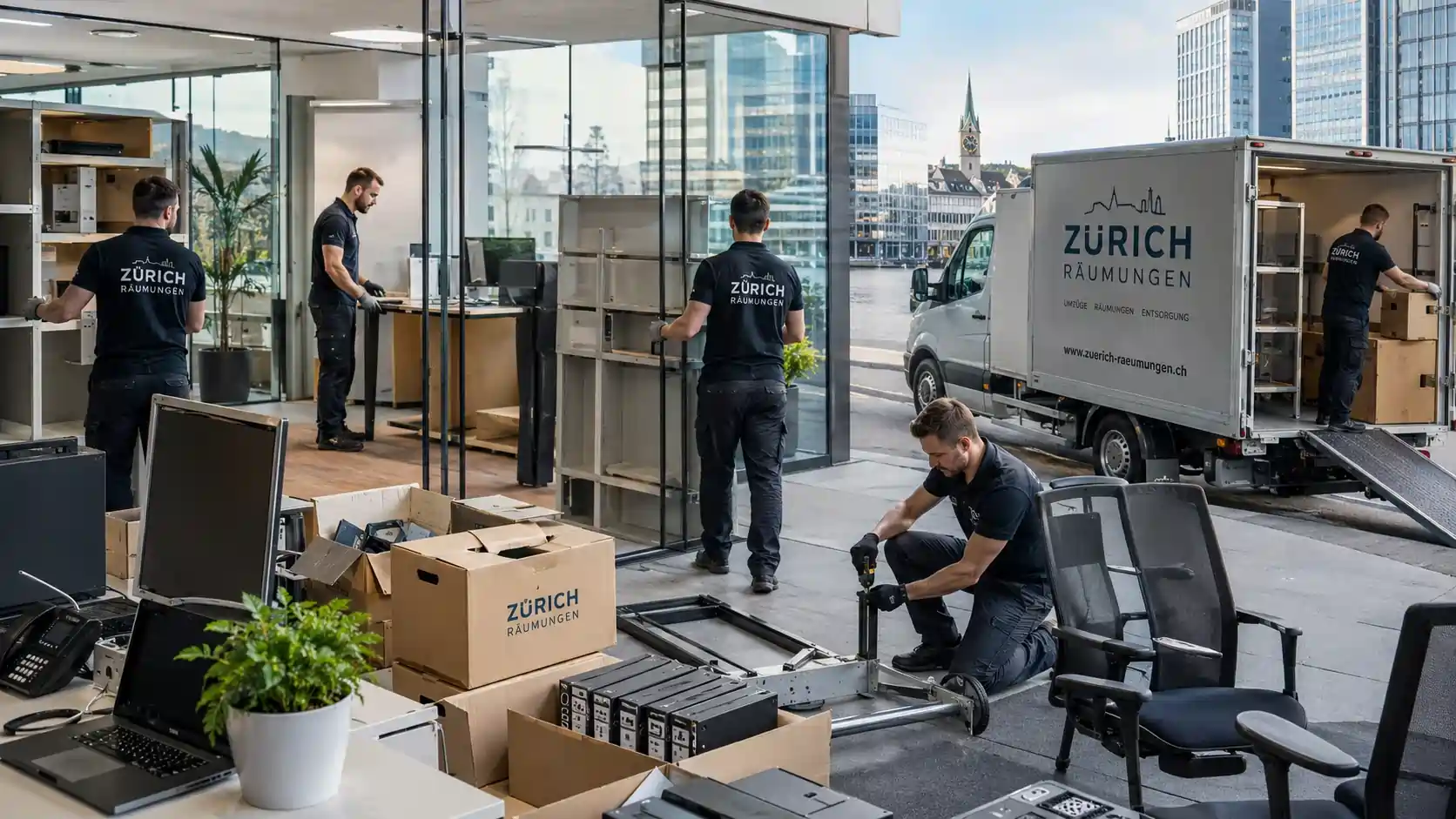 Professional business clearance in Zurich for commercial premises